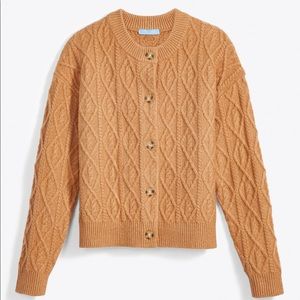 🤎Draper James cable knit cardigan in camel. NWOT. XXL🤎